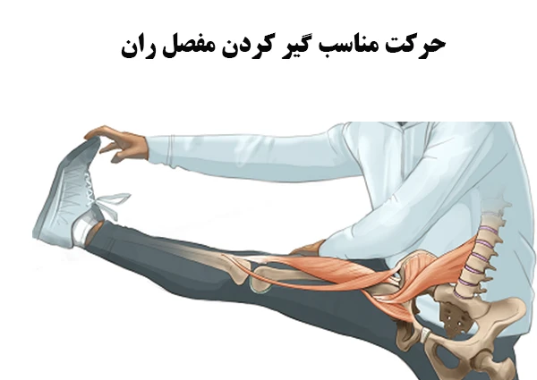 حرکت مناسب گیر کردن مفصل ران